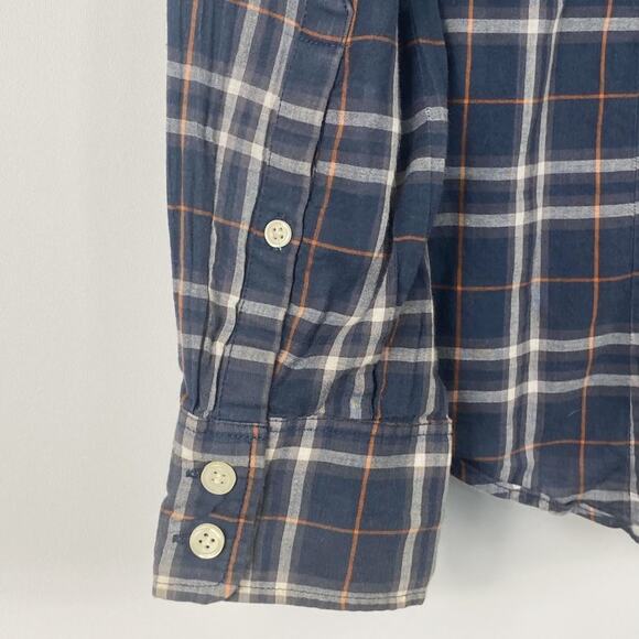 J. Crew Plaid Perfect Button Down Shirt in Navy - Picture 5 of 8